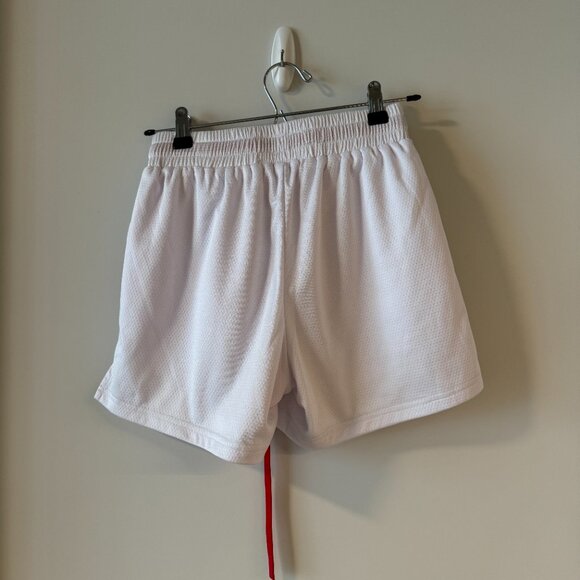 Kill Crew MUAY THAI FLAME SHORTS (MID THIGH CUT) - WHITE / BLACK - Picture 4 of 4